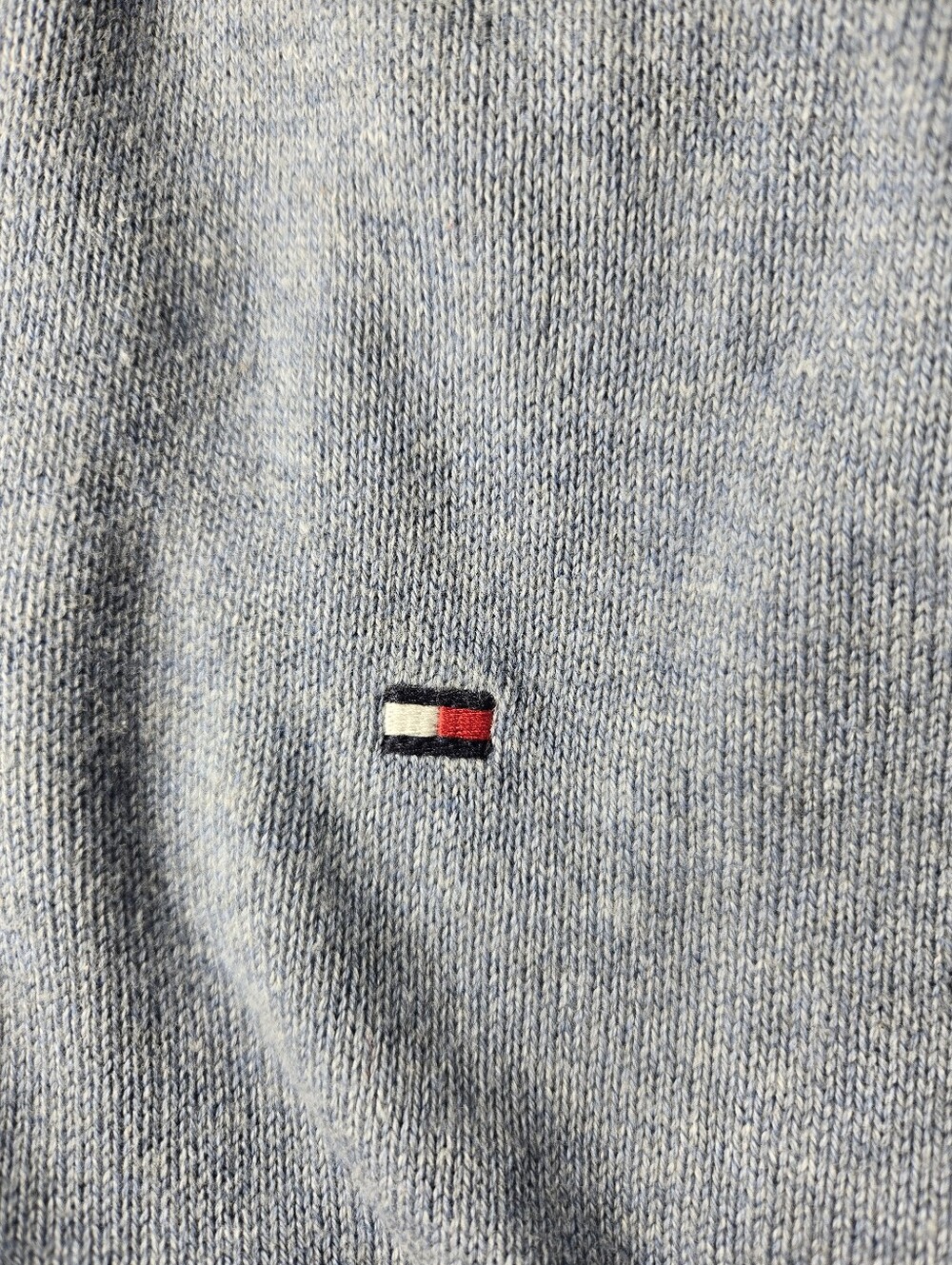 Tommy Hilfiger Men’s XXL Light Blue Quarter‑Zip Sweater - Picture 3 of 16
